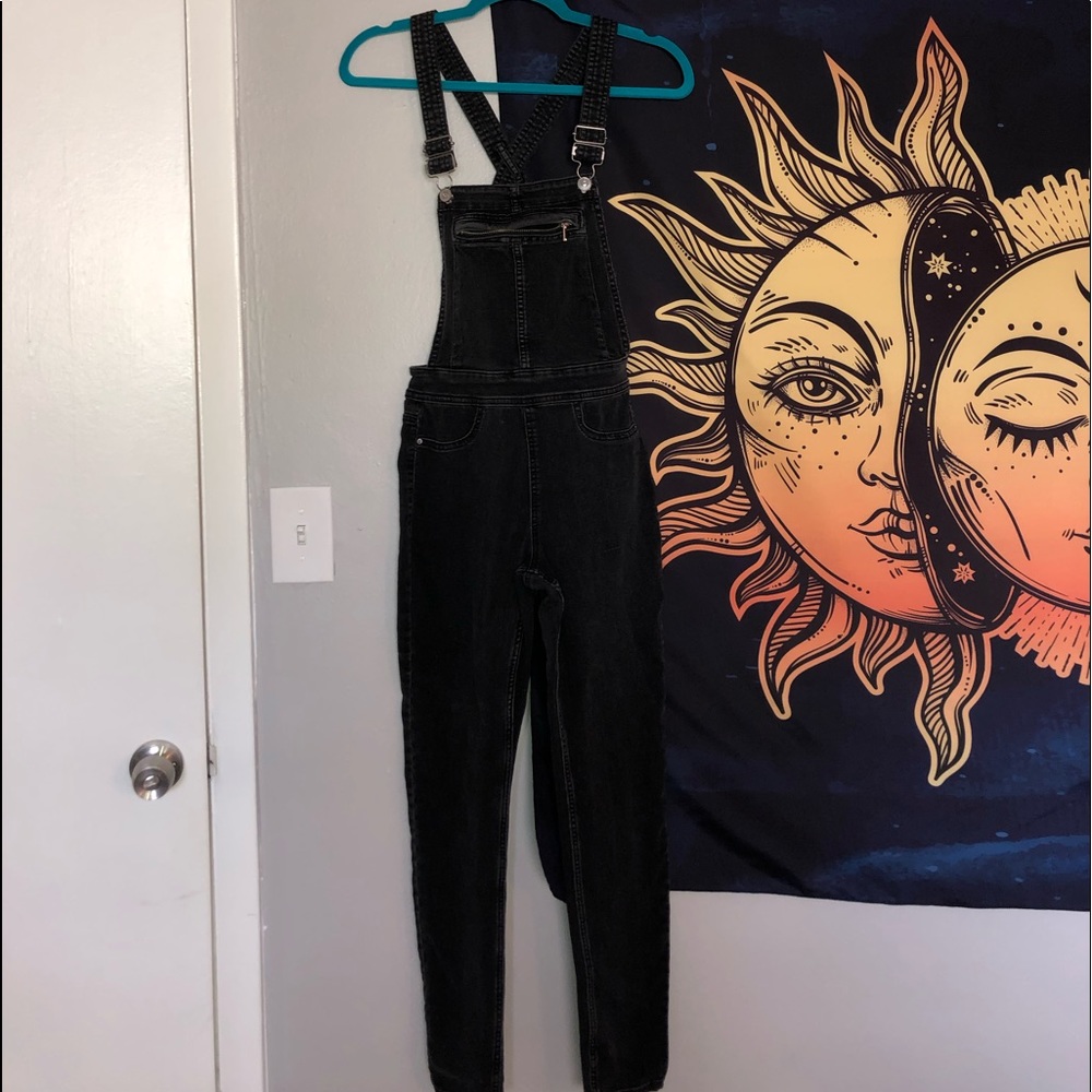 H&M-Black Overalls